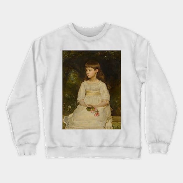 Portrait of Miss Scott, daughter of the Late Thomas Alexander Scott of Philadelphia by John Everett Millais Crewneck Sweatshirt by Classic Art Stall